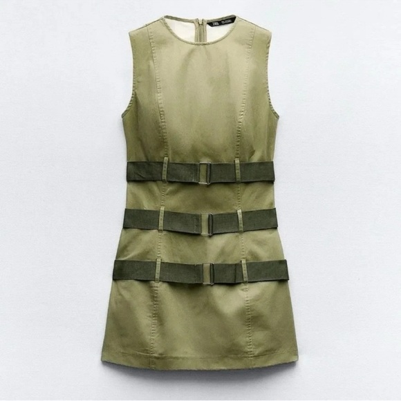 BLOGGERS FAV Zara BELTED WAXED DRESS - Picture 12 of 16